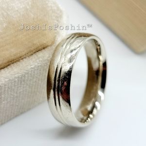 6mm Benchmark 14K white gold men's wedding band